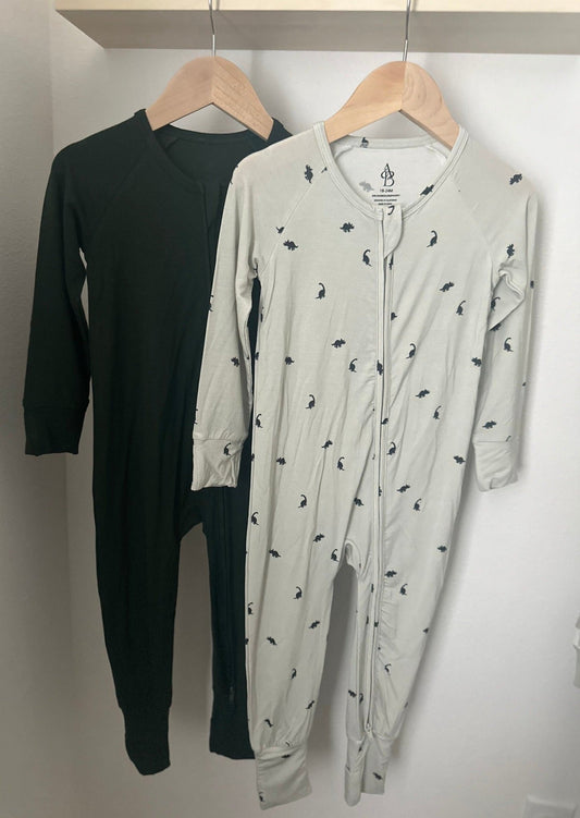 Zippered Pajamas | Deep Green - Asteri Boutique